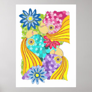 Colourful Cockatiel Poster