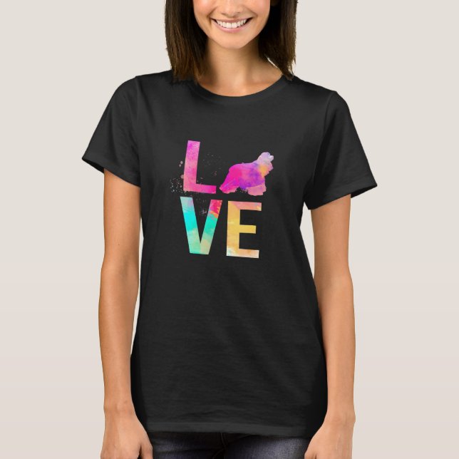 Colourful Cocker Spaniel Dog Mom  Cocker Spaniel T-Shirt (Front)