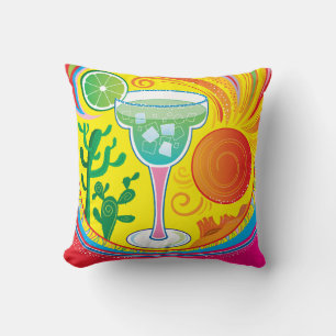 Colourful Cocktail Throw Pillow