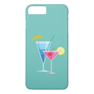 Colourful Cocktails iPhone 7 Plus Case turquoise