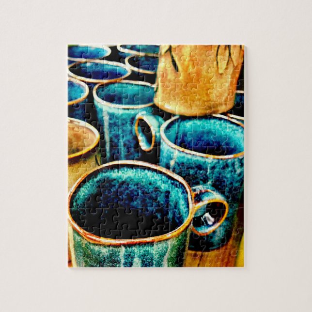 Colourful Coffee Mugs Gifts for Coffee Lovers Jigsaw Puzzle (Vertical)
