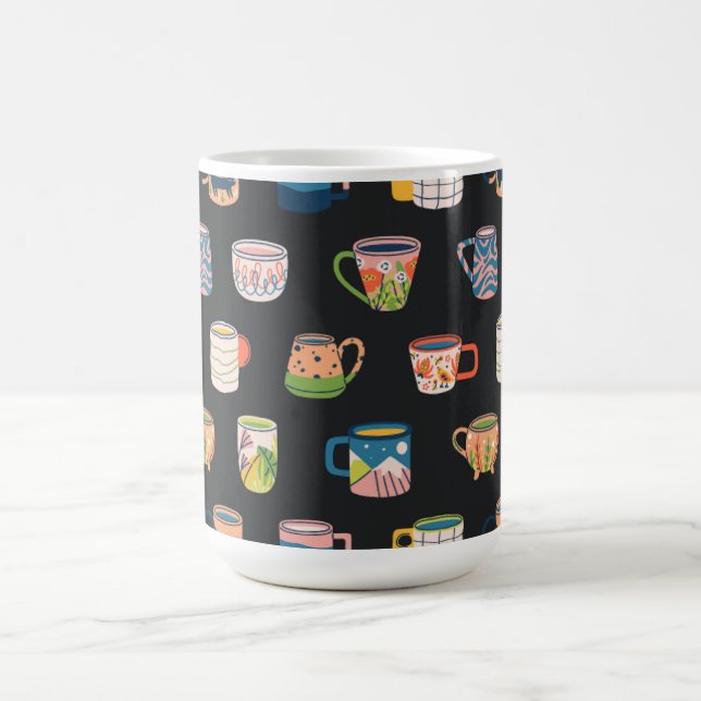 Colourful Coffee Mugs Pattern (Center)
