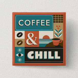 Colourful Coffee Quotes 2 Inch Square Button