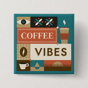 Colourful Coffee Quotes 2 Inch Square Button