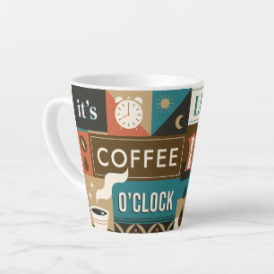 Colourful Coffee Quotes Latte Mug
