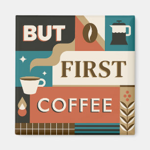 Colourful Coffee Quotes Magnet