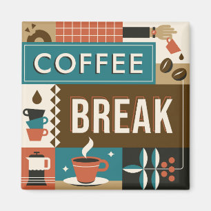 Colourful Coffee Quotes Magnet