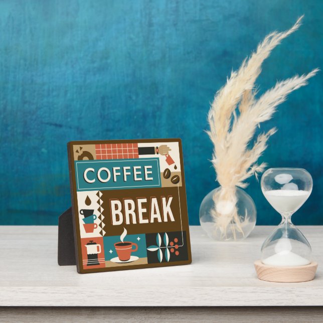 Colourful Coffee Quotes Plaque (Insitu)