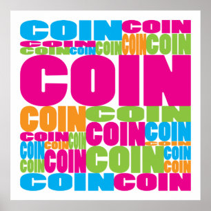 Colourful Coin Poster