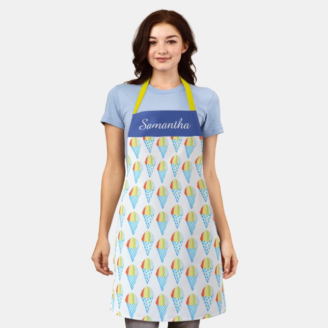 Colourful Cold Cone Dessert Apron (Worn)
