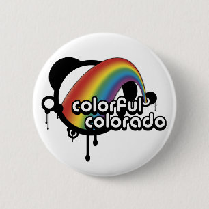 colourful colorado. 2 inch round button