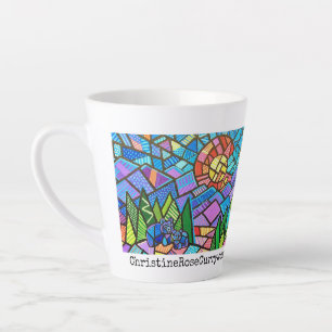 Colourful Colorado Landscape, Camping w/ Bears 12o Latte Mug