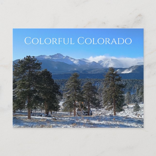 Colourful Colorado Longs Peak Rocky Mtn Natl Park Postcard (Front)