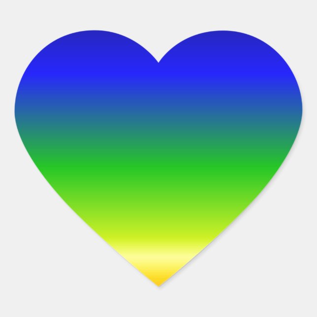 Colourful Colour Customized Designer Heart Sticker (Front)
