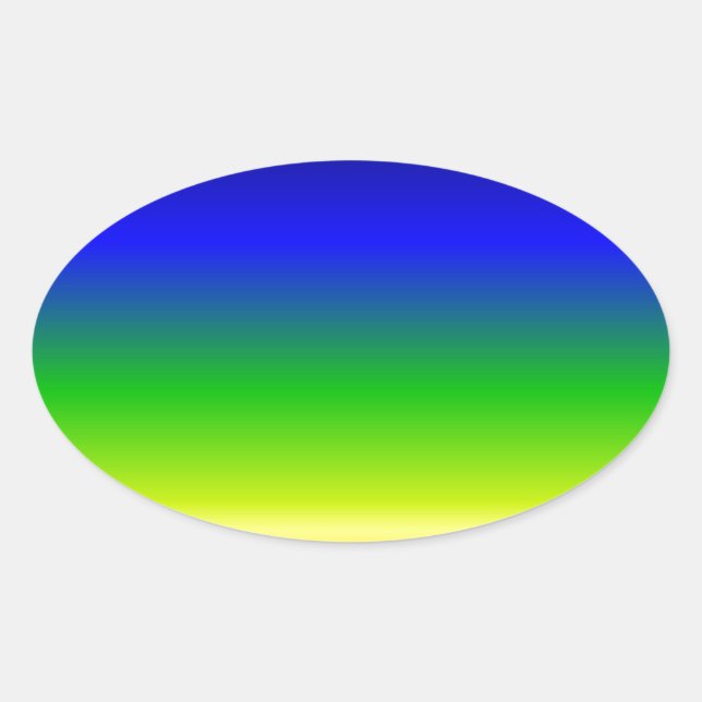 Colourful Colour Customized Designer Oval Sticker (Front)