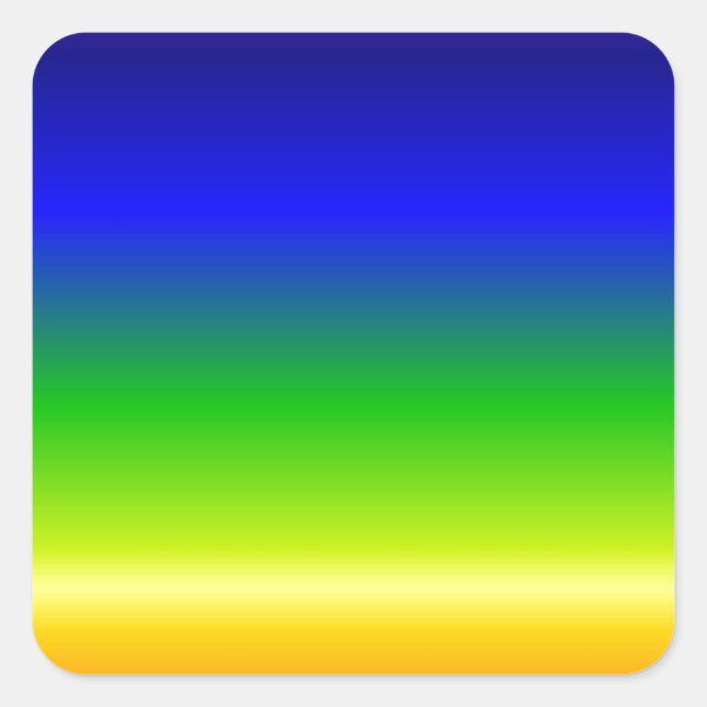 Colourful Colour Customized Designer Square Sticker (Front)