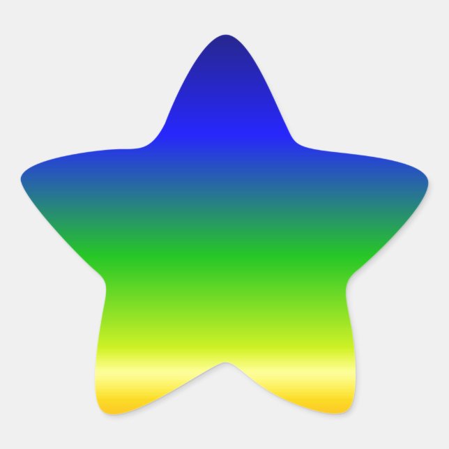 Colourful Colour Customized Designer Star Sticker (Front)