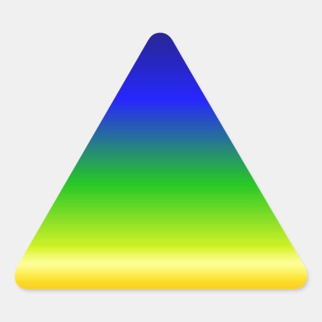 Colourful Colour Customized Designer Triangle Sticker (Front)