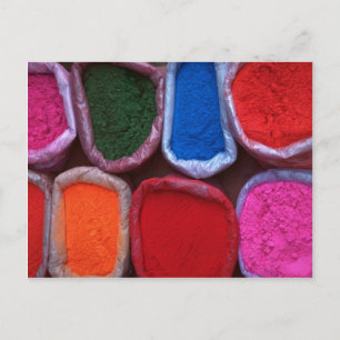 Colourful Coloured dyes Postcard