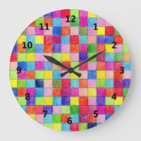 Colourful Coloured In Graph Paper Squares Pattern