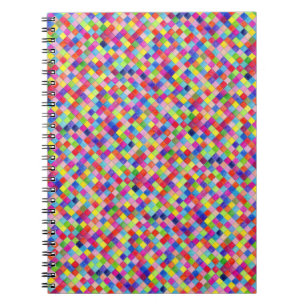 Colourful Coloured In Graph Paper Squares Pattern Notebook