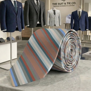 Colourful Colours Of The Year Diagonal Stripes  Tie