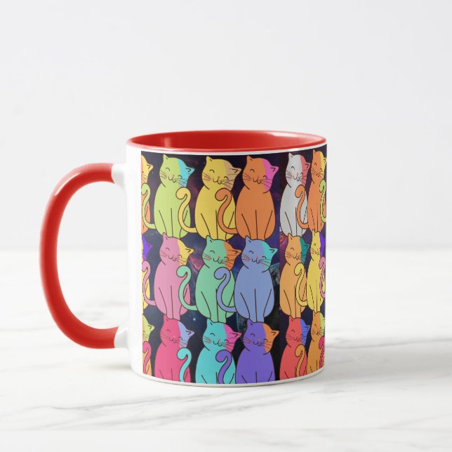 Colourful Combo Mug with many Cats 2022 September (Left)