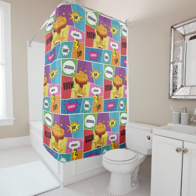 Colourful Comic Book Personalized Name Pop Art (In Situ)