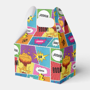 Colourful Comic Book Personalized Name Pop Art Favor Box