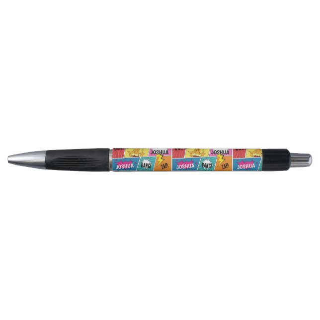Colourful Comic Book Personalized Name Pop Art Pen (Front)