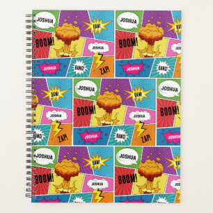 Colourful Comic Book Personalized Name Pop Art Planner