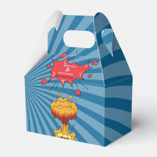 Colourful Comic Book Pop Art Wedding Favor Box