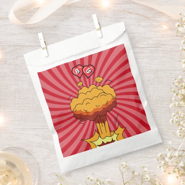 Colourful Comic Book Pop Art Wedding Favour Bag (Clipped)