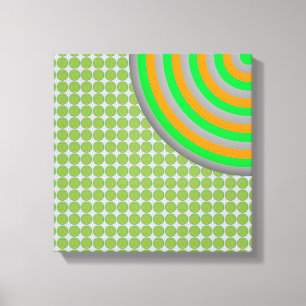 Colourful Concentric Circles Canvas Print