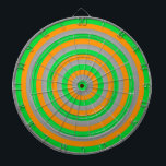 Colourful Concentric Circles Dartboard<br><div class="desc">Customizable Dart Board printed with a colourful design of concentric circles.</div>