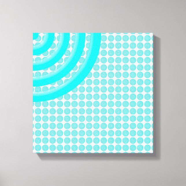 Colourful Concentric Circles Split Canvas (Front)