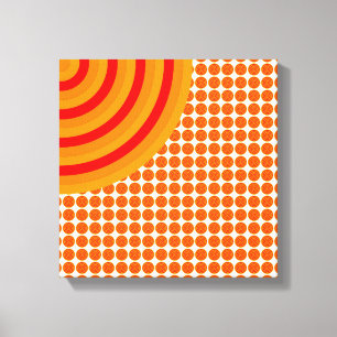Colourful Concentric Circles Split Canvas Print