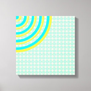 Colourful Concentric Circles Split Canvas Print