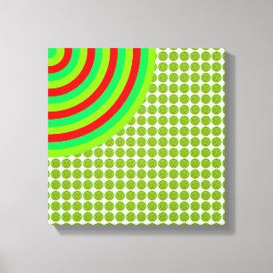 Colourful Concentric Circles Split Canvas Print