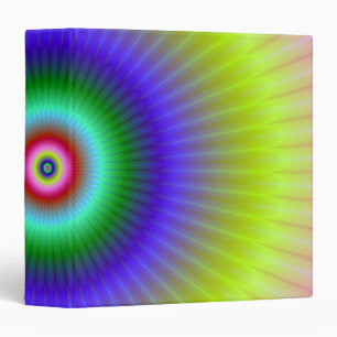 Colourful Concentric Rings Binder
