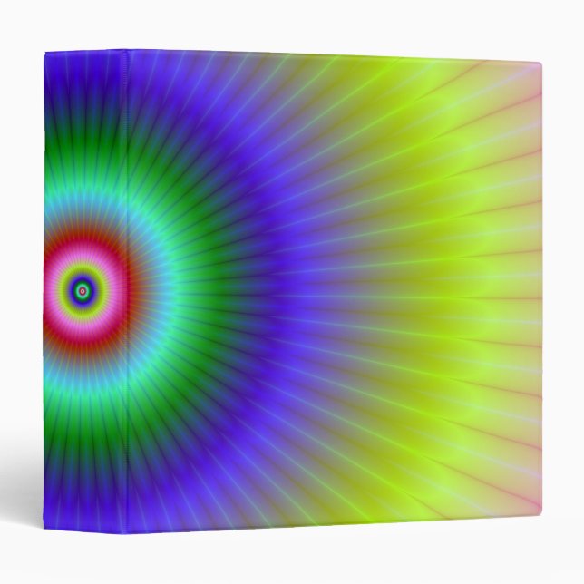 Colourful Concentric Rings Binder (Front/Spine)