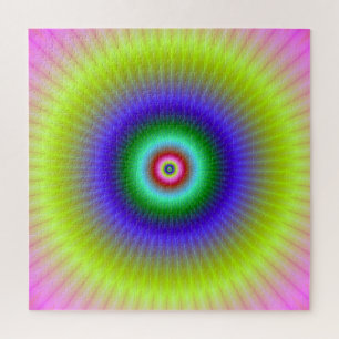 Colourful Concentric Rings Jigsaw Puzzle