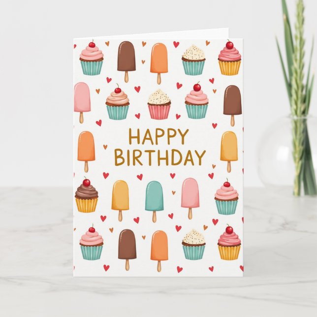 Colourful Confection Birthday Card (Front)