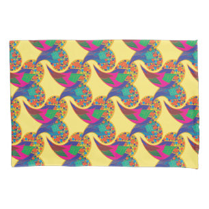 Colourful confetti abstract Paisley Rainbow drops Pillowcase