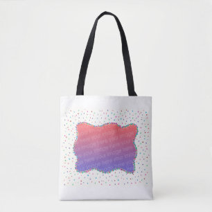 Colourful Confetti Add Photo Tote Bags
