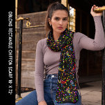 Colourful Confetti Black Party Celebration Chiffon Scarf<br><div class="desc">Colourful Confetti Black Party Celebration Chiffon Scarf. Personalize it with your artwork. Edit it to change the coloured background. For any occasion,  New Year's Day,  4th of July,  Christmas,  Mother's Day,  birthday,  a gift for you or someone special.</div>