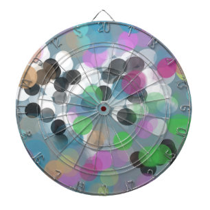 Colourful Confetti Bokeh Dots Dartboard