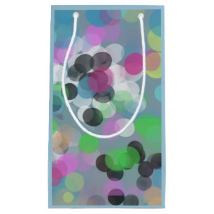Colourful Confetti Bokeh Dots Small Gift Bag