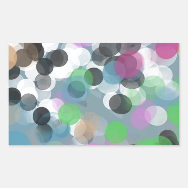 Colourful Confetti Bokeh Dots Sticker (Front)