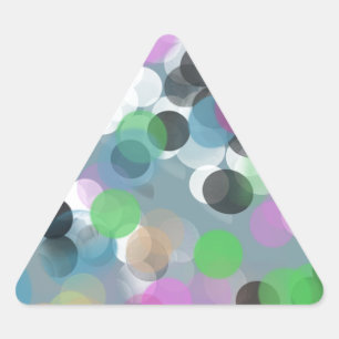 Colourful Confetti Bokeh Dots Triangle Sticker
